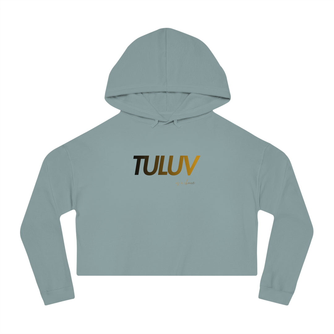 Tuluv Cropped Hoodie — Women's Minimal Logo Hooded Sweatshirt - TULUV