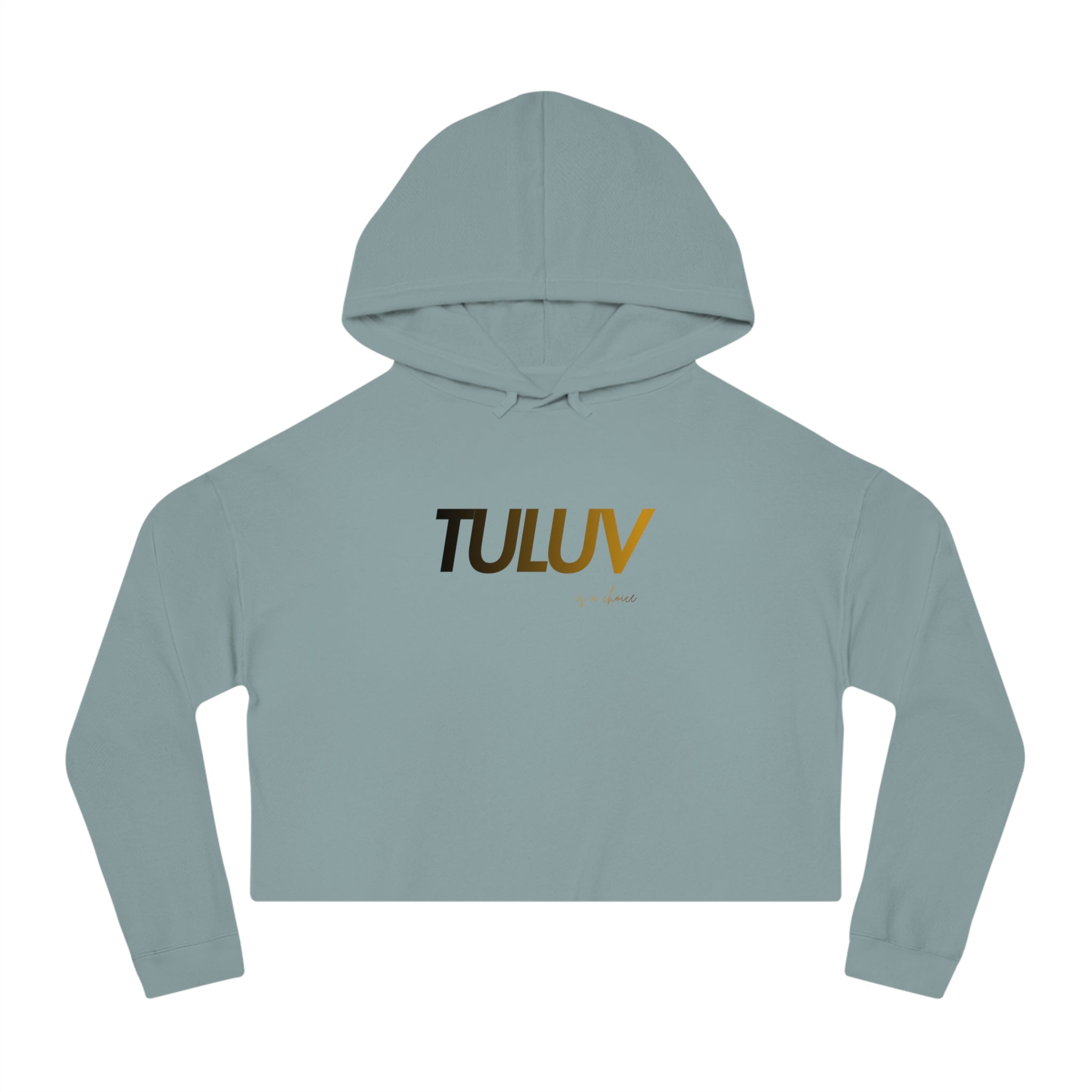 Tuluv Cropped Hoodie — Women's Minimal Logo Hooded Sweatshirt - TULUV