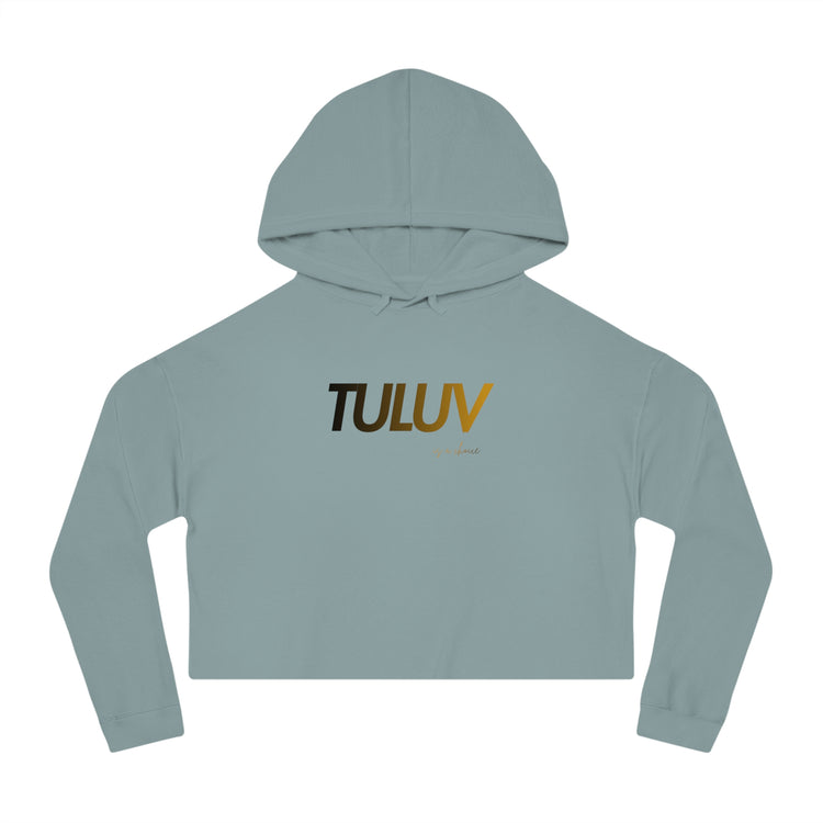Tuluv Cropped Hoodie — Women's Minimal Logo Hooded Sweatshirt - TULUV