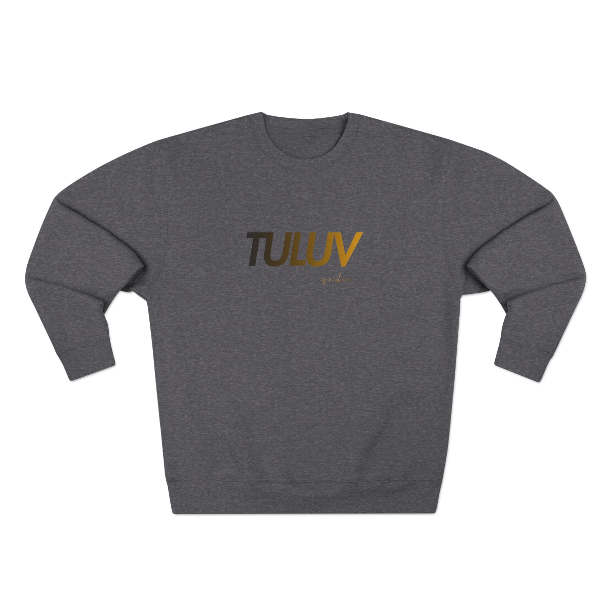 TULUV Minimal Logo Crewneck Sweatshirt — Casual Lightweight Pullover - TULUV