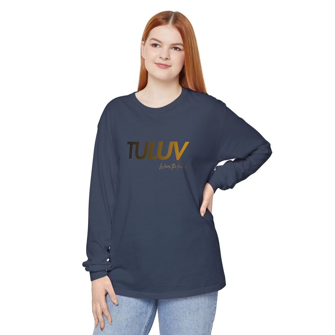 TULUV Long Sleeve Tee — Minimal Logo Graphic Shirt - TULUV