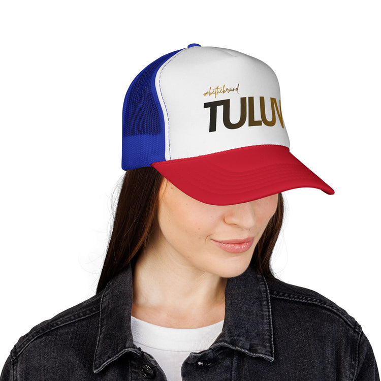 TULUV Trucker Cap — Retro Mesh Snapback Hat with Gold Script - TULUV