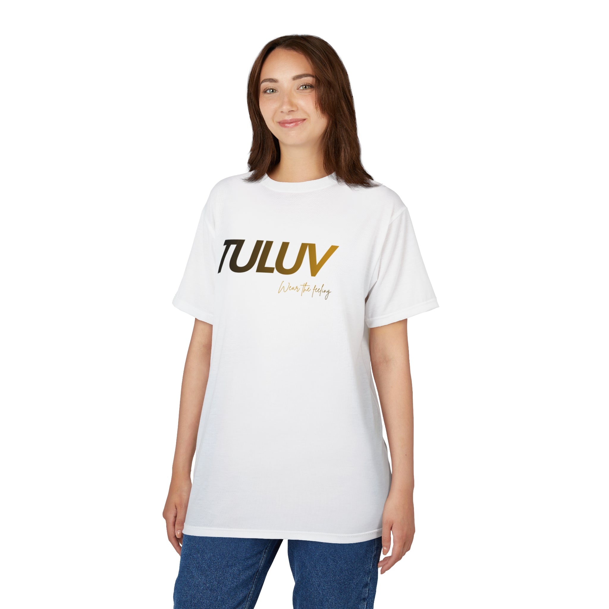 Tuluv Logo Tee — Modern Gold Script Graphic T-Shirt - TULUV
