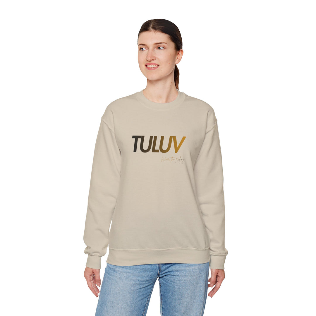 TULUV Logo Crewneck Sweatshirt — Minimalist White Pullover - TULUV