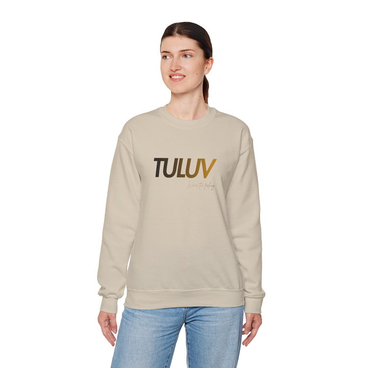 TULUV Logo Crewneck Sweatshirt — Minimalist White Pullover - TULUV