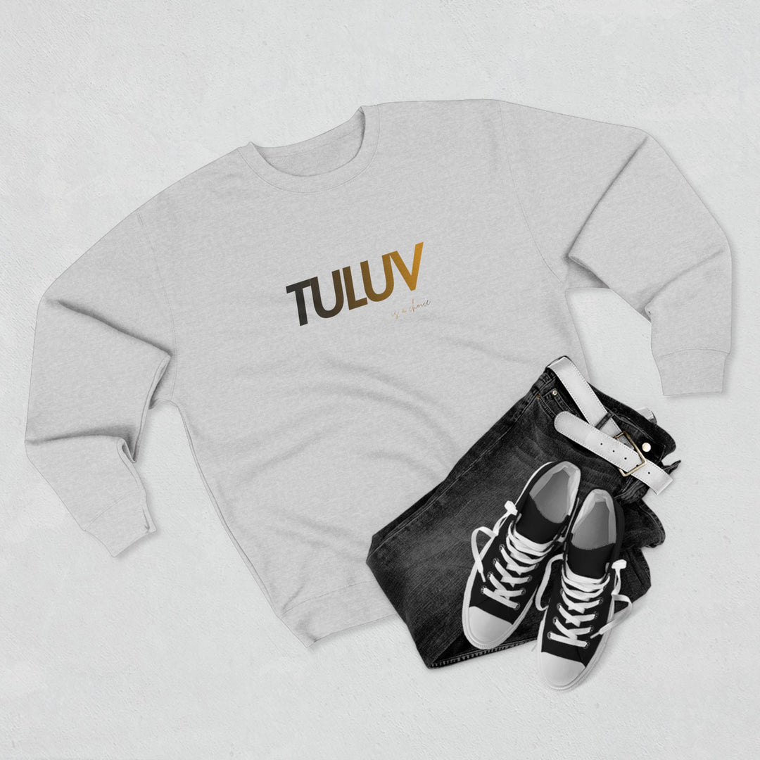 TULUV Minimal Logo Crewneck Sweatshirt — Casual Lightweight Pullover - TULUV