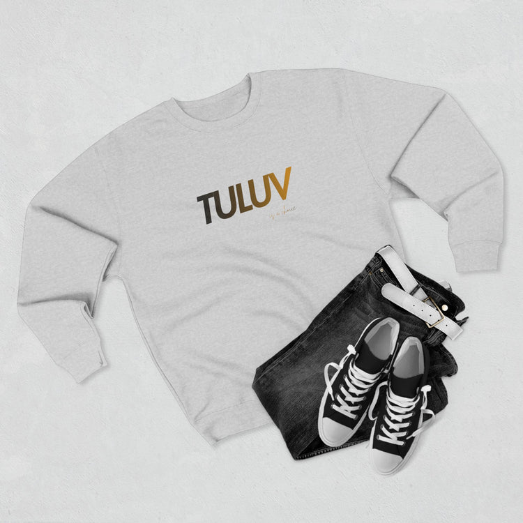 TULUV Minimal Logo Crewneck Sweatshirt — Casual Lightweight Pullover - TULUV