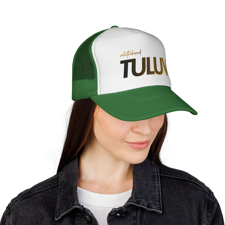 TULUV Trucker Cap — Retro Mesh Snapback Hat with Gold Script - TULUV