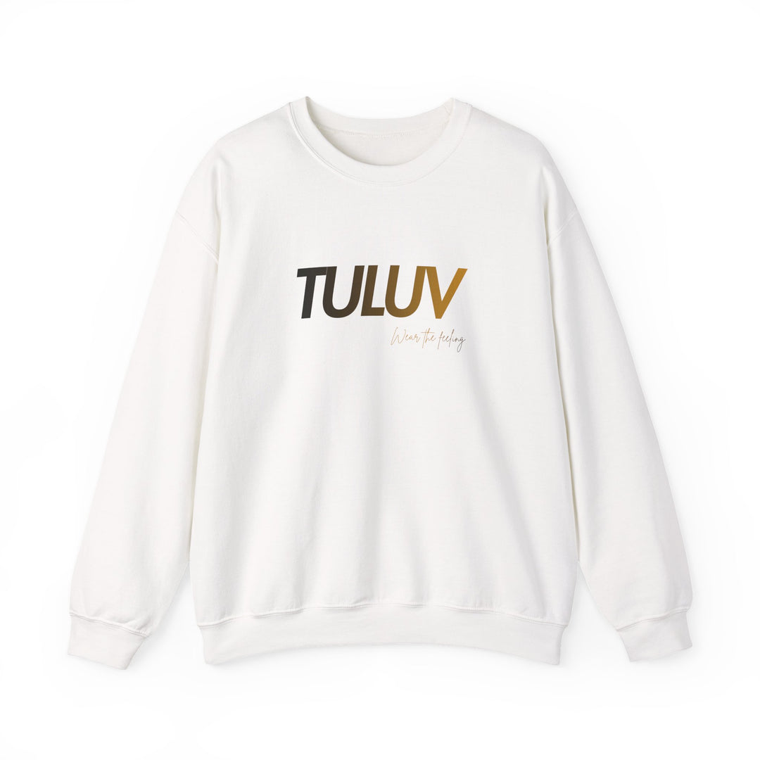 TULUV Logo Crewneck Sweatshirt — Minimalist White Pullover - TULUV