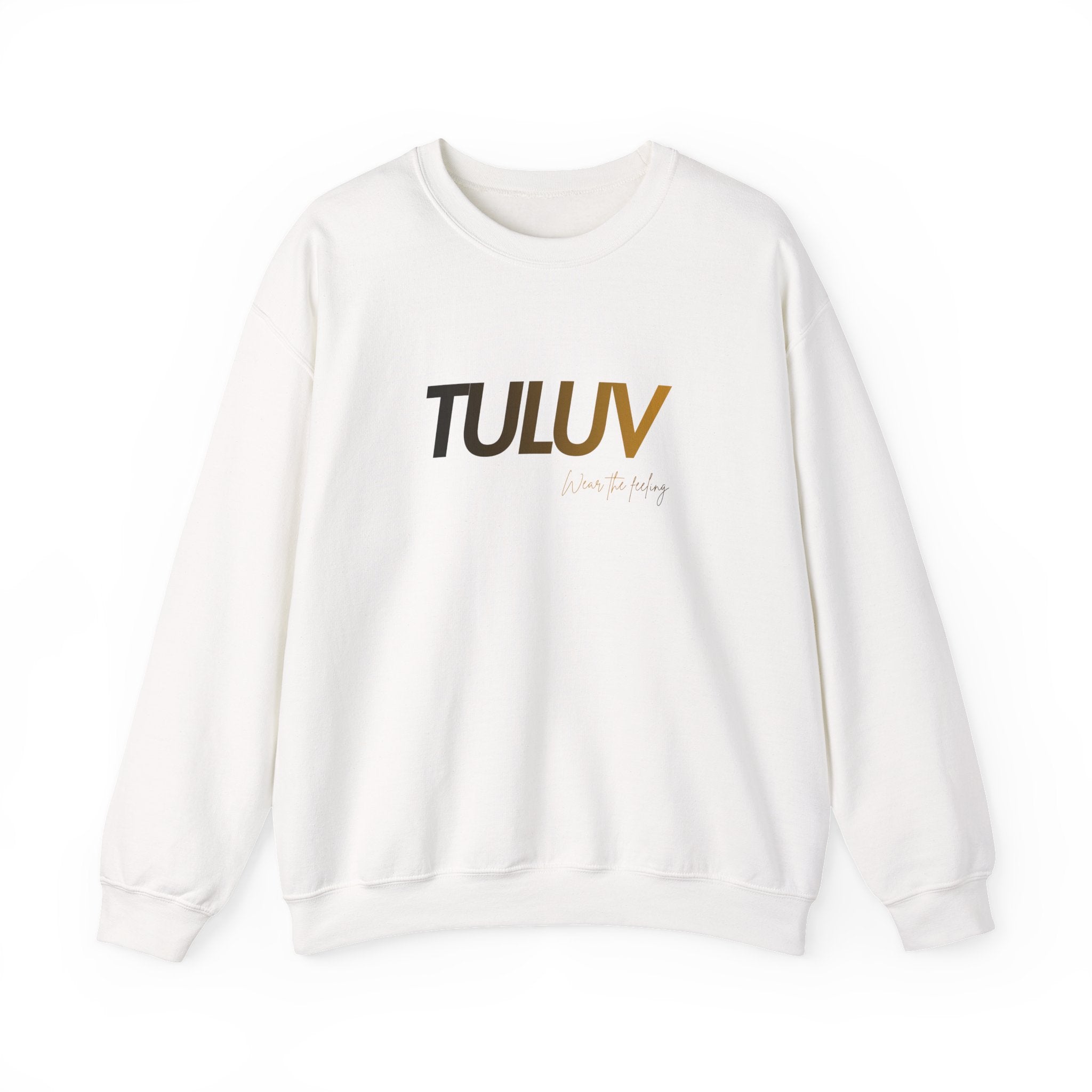 TULUV Logo Crewneck Sweatshirt — Minimalist White Pullover - TULUV