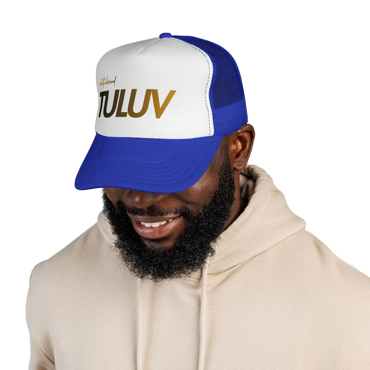 TULUV Trucker Cap — Retro Mesh Snapback Hat with Gold Script - TULUV