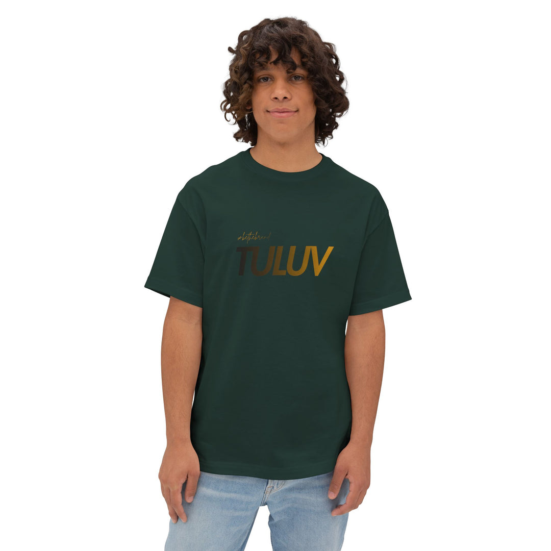 Tee — Minimal "TULUV" Logo Oversized Boxy T-Shirt - TULUV