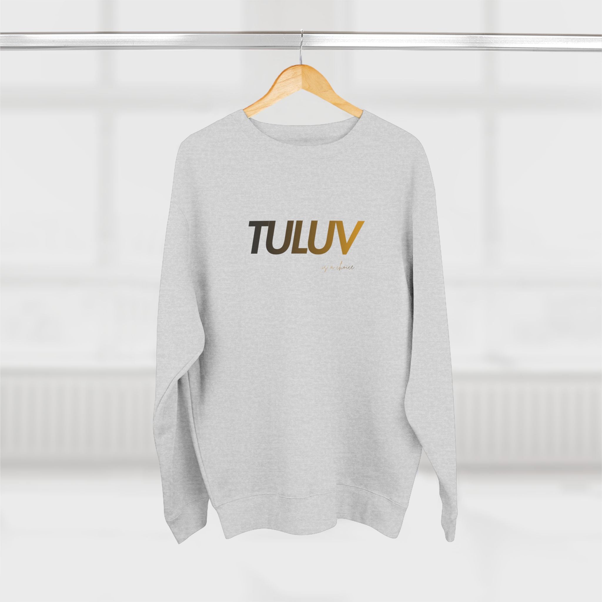 TULUV Minimal Logo Crewneck Sweatshirt — Casual Lightweight Pullover - TULUV