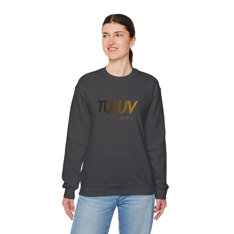 TULUV Logo Crewneck Sweatshirt — Minimalist White Pullover - TULUV