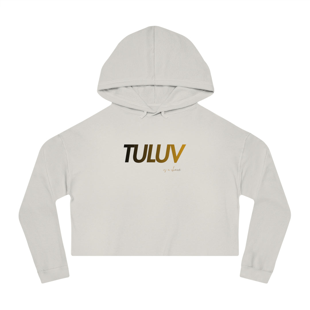 Tuluv Cropped Hoodie — Women's Minimal Logo Hooded Sweatshirt - TULUV