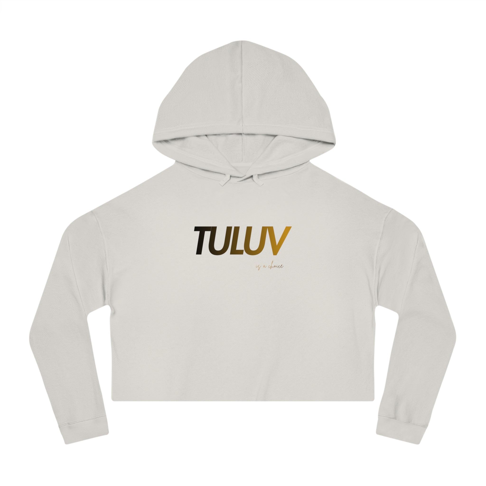 Tuluv Cropped Hoodie — Women's Minimal Logo Hooded Sweatshirt - TULUV