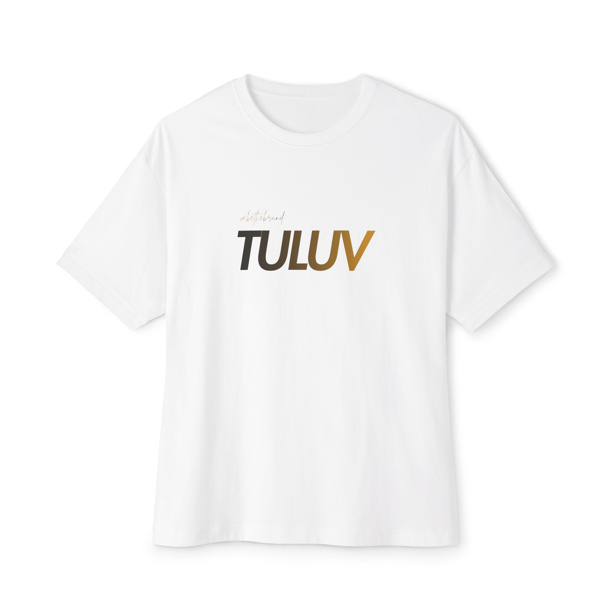 Tee — Minimal "TULUV" Logo Oversized Boxy T-Shirt - TULUV