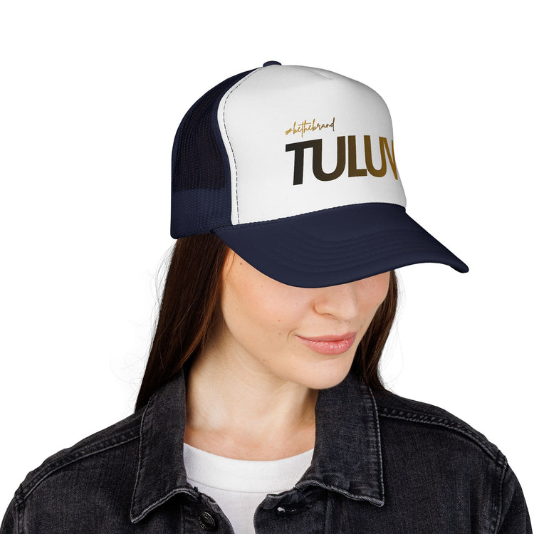 TULUV Trucker Cap — Retro Mesh Snapback Hat with Gold Script - TULUV