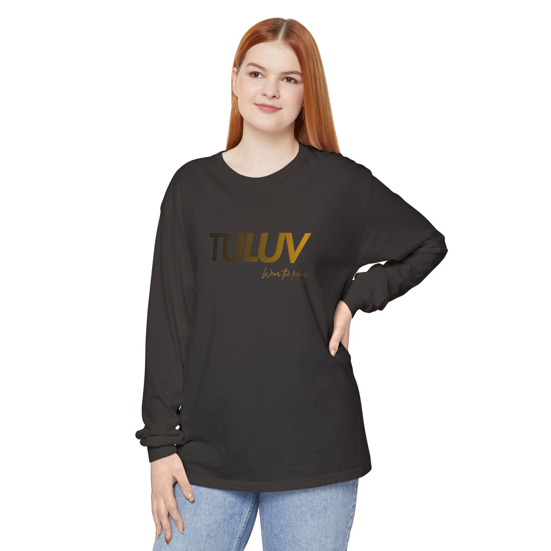 TULUV Long Sleeve Tee — Minimal Logo Graphic Shirt - TULUV