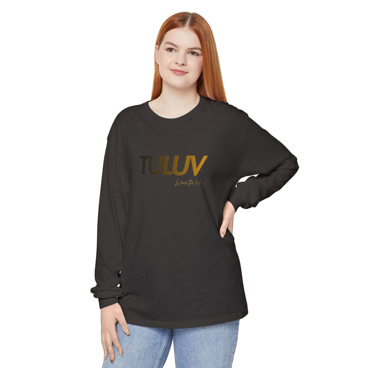 TULUV Long Sleeve Tee — Minimal Logo Graphic Shirt - TULUV