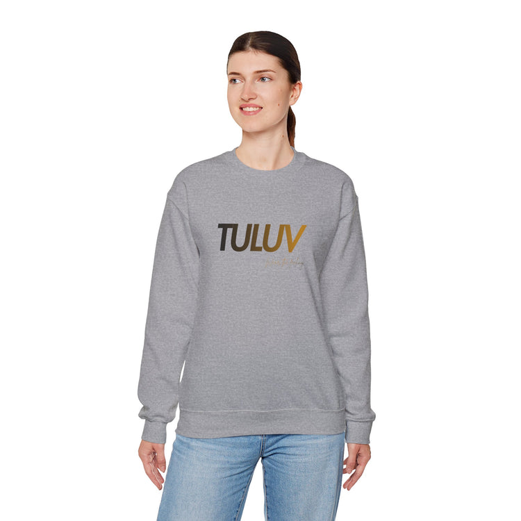 TULUV Logo Crewneck Sweatshirt — Minimalist White Pullover - TULUV
