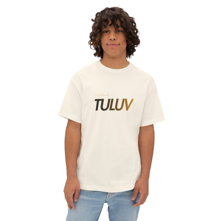 Tee — Minimal "TULUV" Logo Oversized Boxy T-Shirt - TULUV