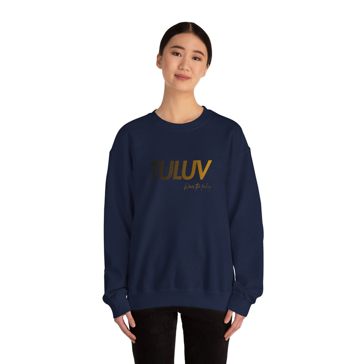 TULUV Logo Crewneck Sweatshirt — Minimalist White Pullover - TULUV