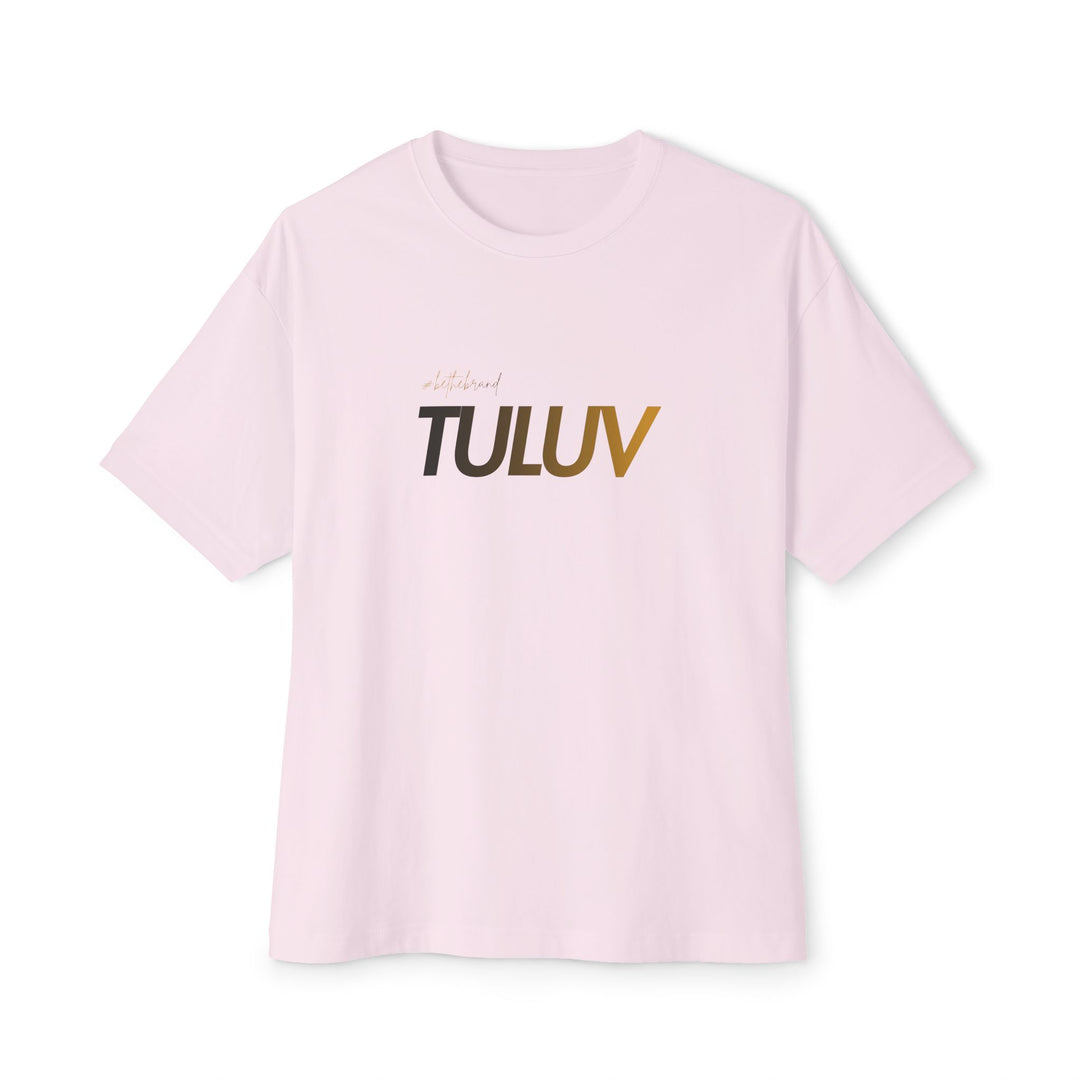 Tee — Minimal "TULUV" Logo Oversized Boxy T-Shirt - TULUV