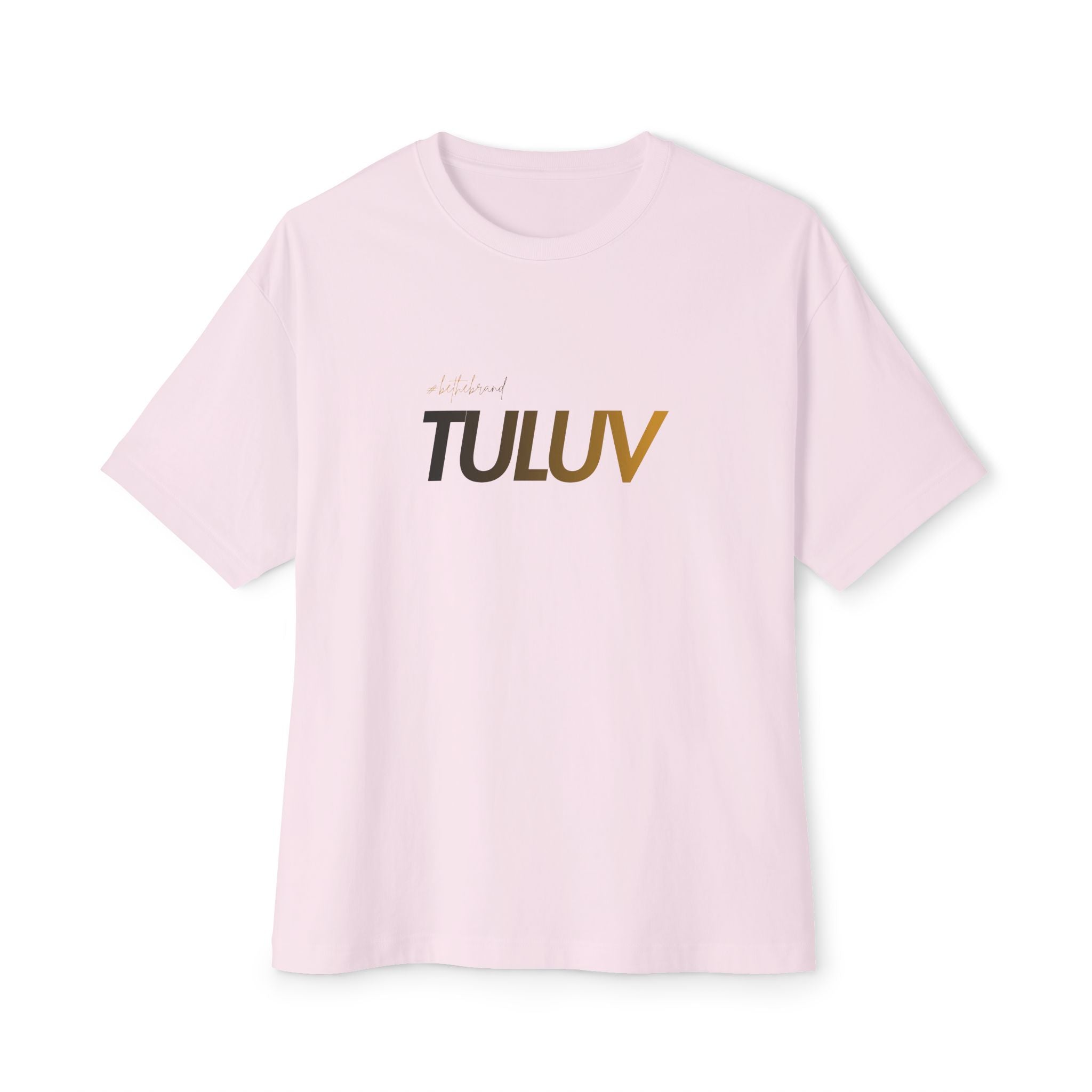 Tee — Minimal "TULUV" Logo Oversized Boxy T-Shirt - TULUV