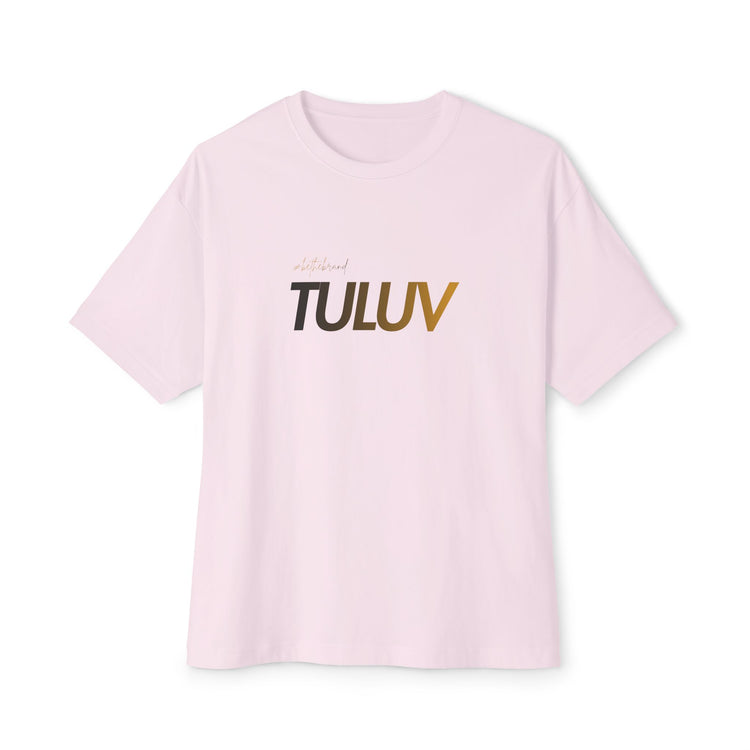 Tee — Minimal "TULUV" Logo Oversized Boxy T-Shirt - TULUV