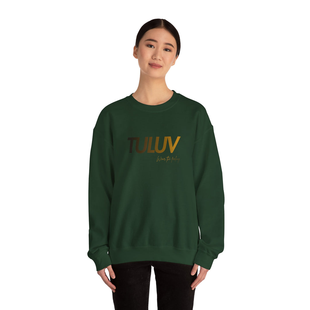 TULUV Logo Crewneck Sweatshirt — Minimalist White Pullover - TULUV