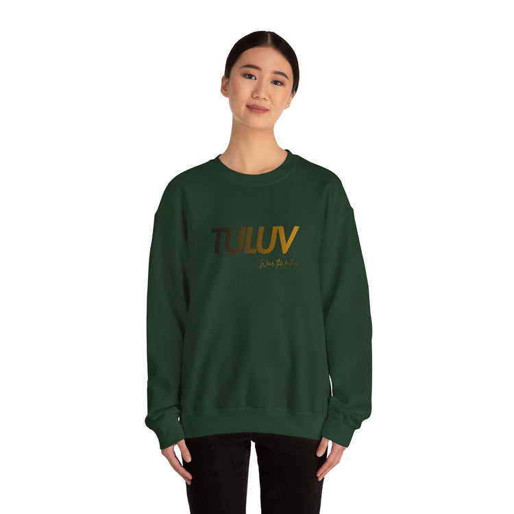 TULUV Logo Crewneck Sweatshirt — Minimalist White Pullover - TULUV