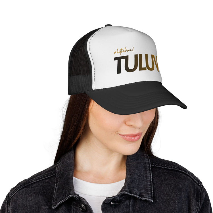 TULUV Trucker Cap — Retro Mesh Snapback Hat with Gold Script - TULUV