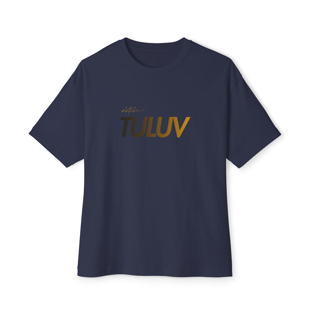Tee — Minimal "TULUV" Logo Oversized Boxy T-Shirt - TULUV