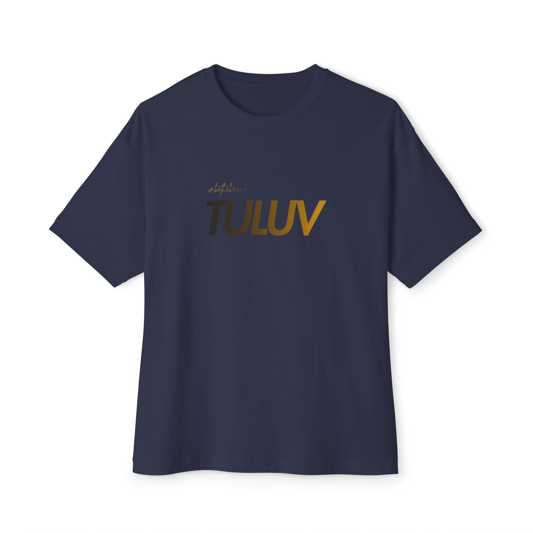 Tee — Minimal "TULUV" Logo Oversized Boxy T-Shirt - TULUV
