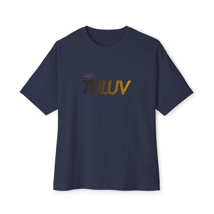Tee — Minimal "TULUV" Logo Oversized Boxy T-Shirt - TULUV