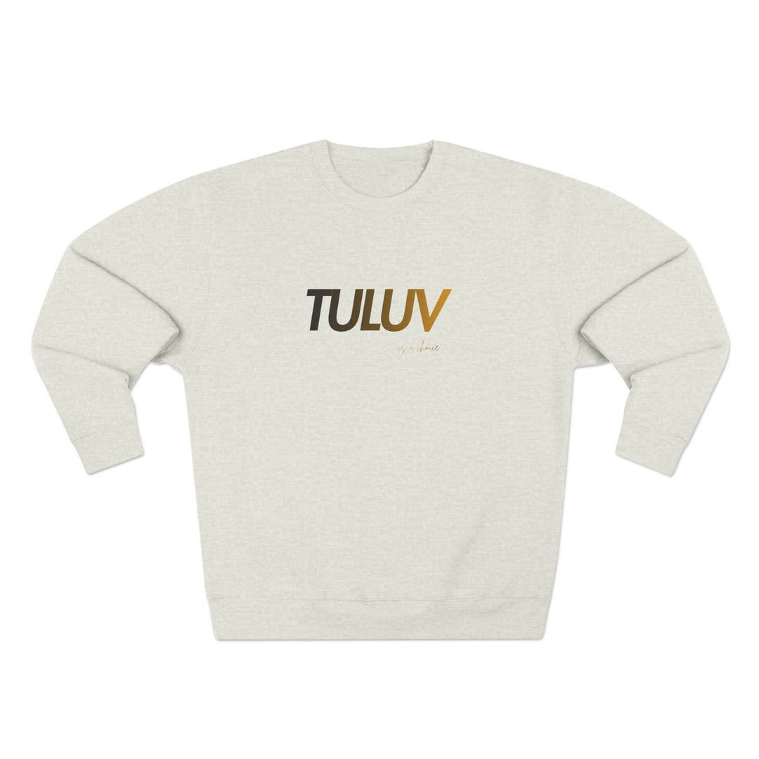 TULUV Minimal Logo Crewneck Sweatshirt — Casual Lightweight Pullover - TULUV