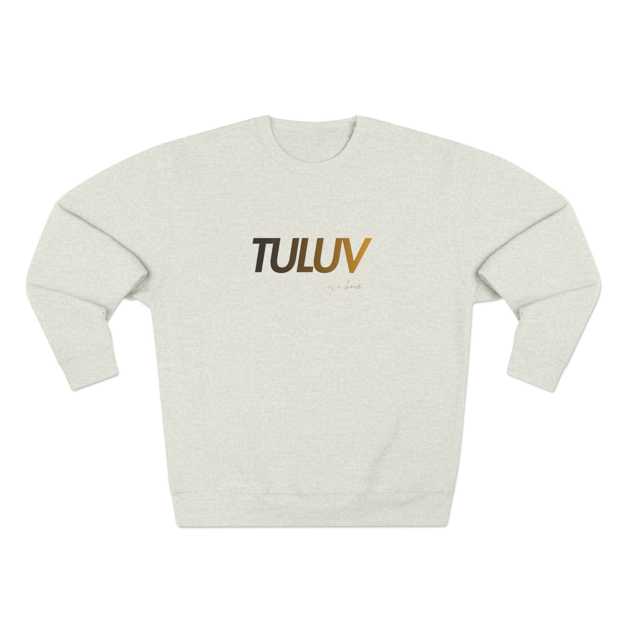 TULUV Minimal Logo Crewneck Sweatshirt — Casual Lightweight Pullover - TULUV