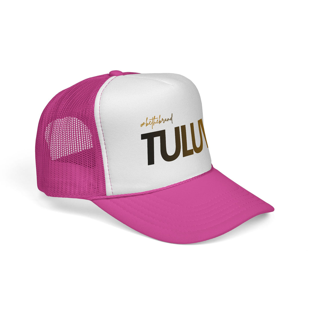 TULUV Trucker Cap — Retro Mesh Snapback Hat with Gold Script - TULUV