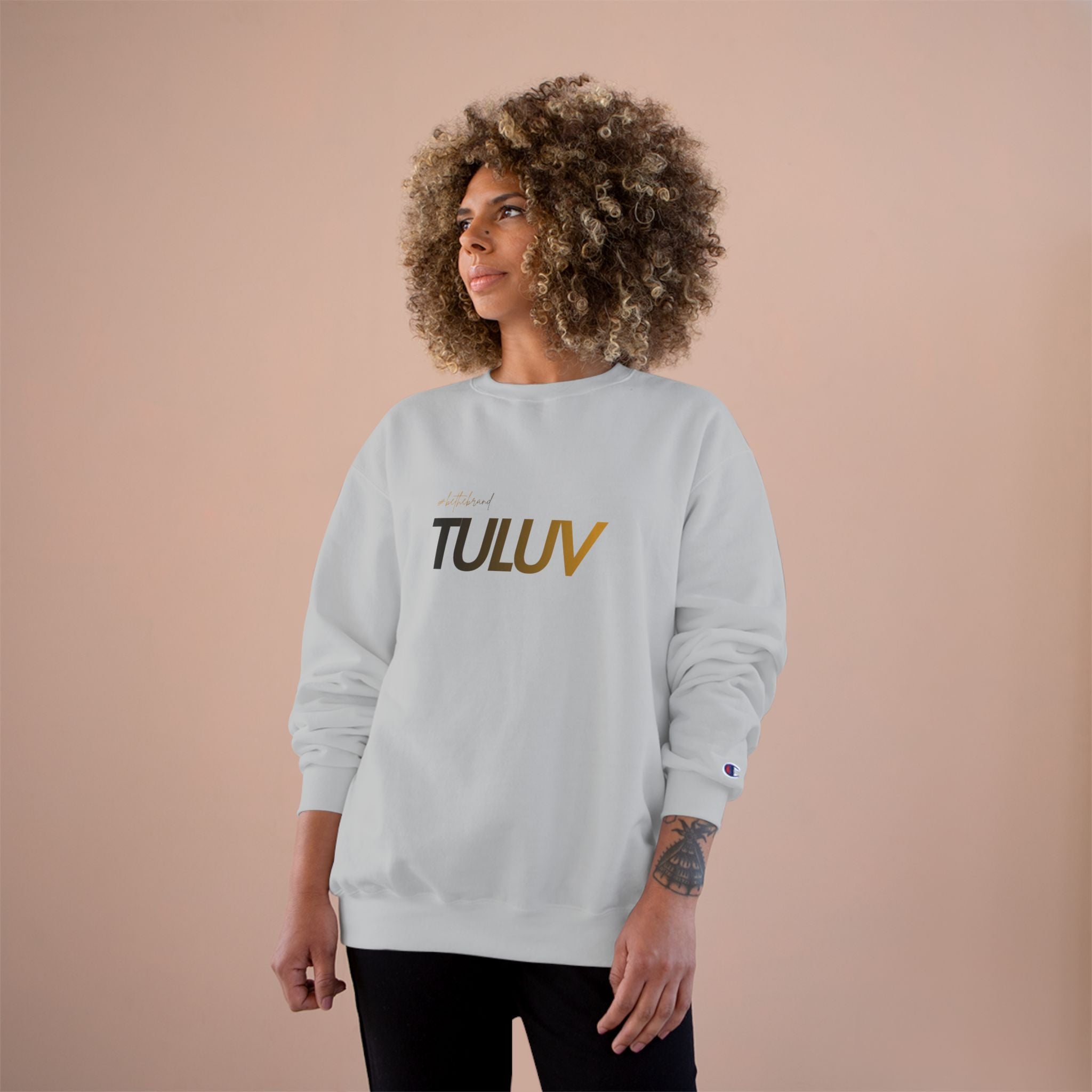 TULUV Champion Sweatshirt — Minimal Logo Crewneck - TULUV
