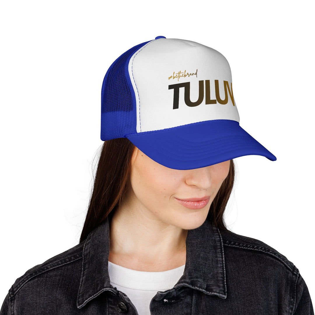 TULUV Trucker Cap — Retro Mesh Snapback Hat with Gold Script - TULUV