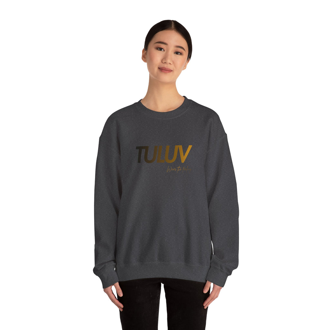 TULUV Logo Crewneck Sweatshirt — Minimalist White Pullover - TULUV