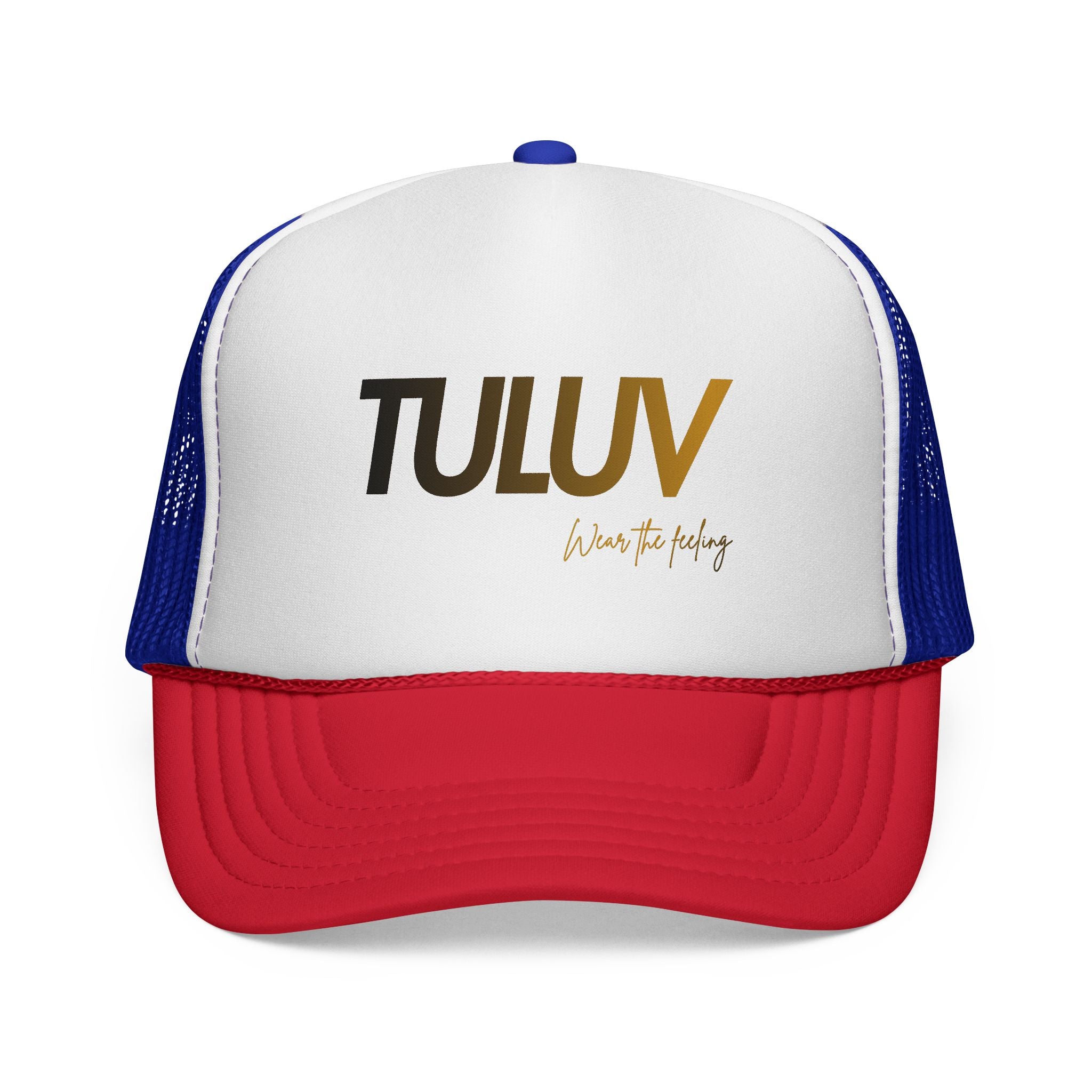 TULUV Trucker Hat — Retro Red, White & Blue Mesh Cap - TULUV