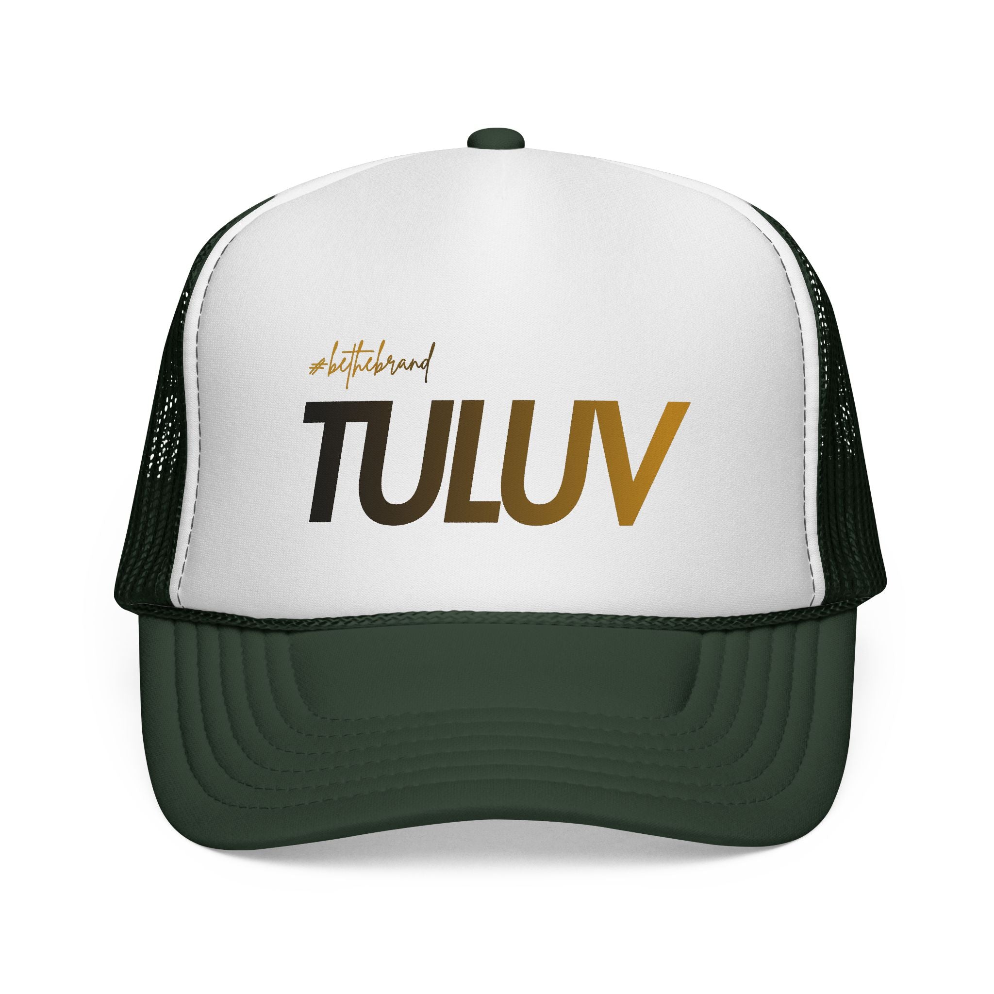 TULUV Trucker Cap — Retro Mesh Snapback Hat with Gold Script - TULUV