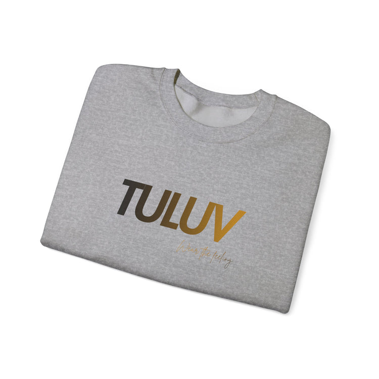 TULUV Logo Crewneck Sweatshirt — Minimalist White Pullover - TULUV