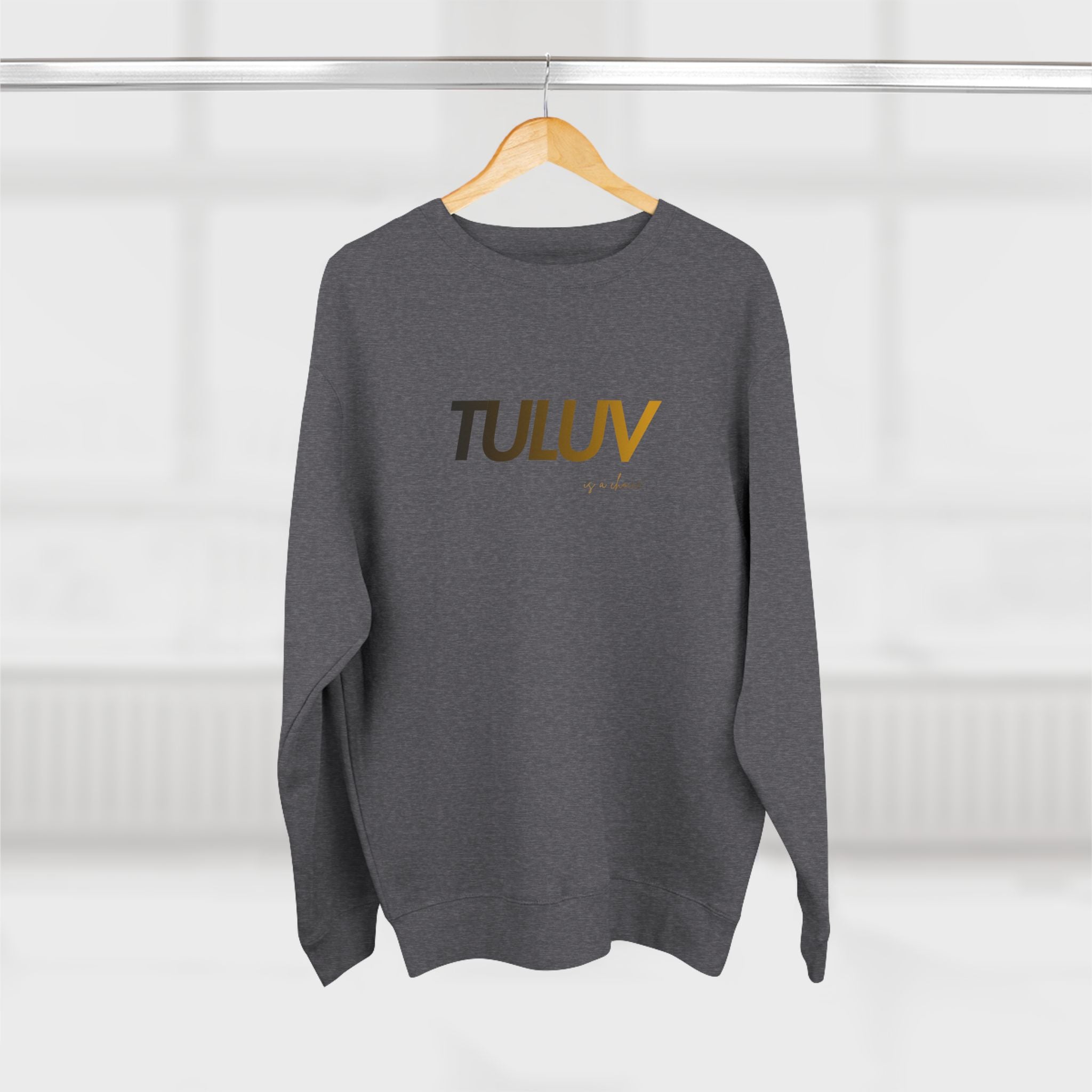 TULUV Minimal Logo Crewneck Sweatshirt — Casual Lightweight Pullover - TULUV
