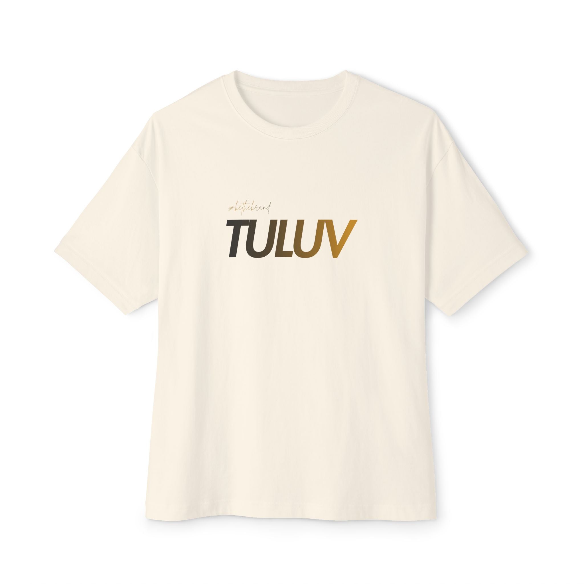 Tee — Minimal "TULUV" Logo Oversized Boxy T-Shirt - TULUV