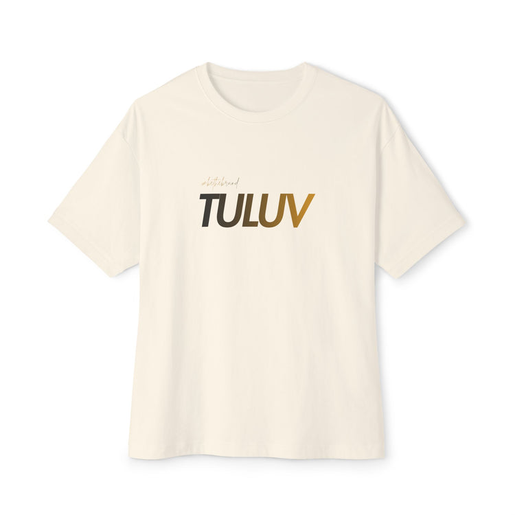 Tee — Minimal "TULUV" Logo Oversized Boxy T-Shirt - TULUV