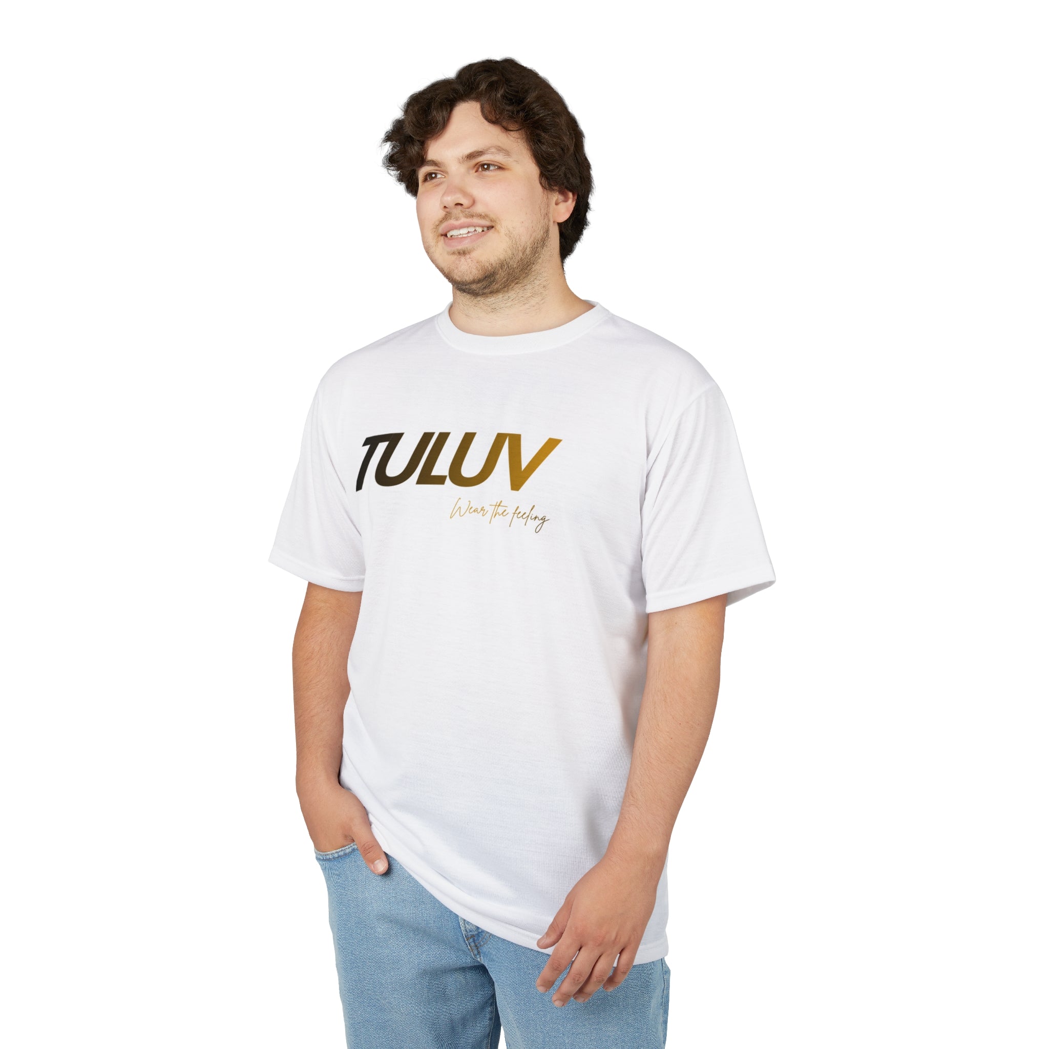Tuluv Logo Tee — Modern Gold Script Graphic T-Shirt - TULUV