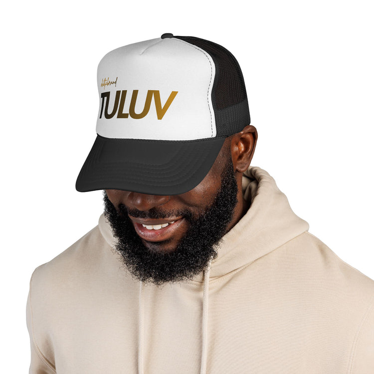 TULUV Trucker Cap — Retro Mesh Snapback Hat with Gold Script - TULUV